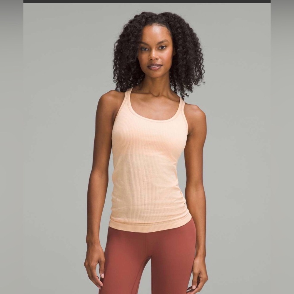 Lululemon Ebb to Street Tank in a light pink color